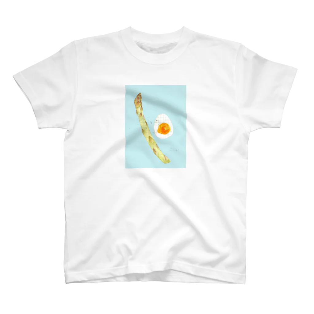 JiisaanのAsparagus, egg, black pepper  スタンダードTシャツ