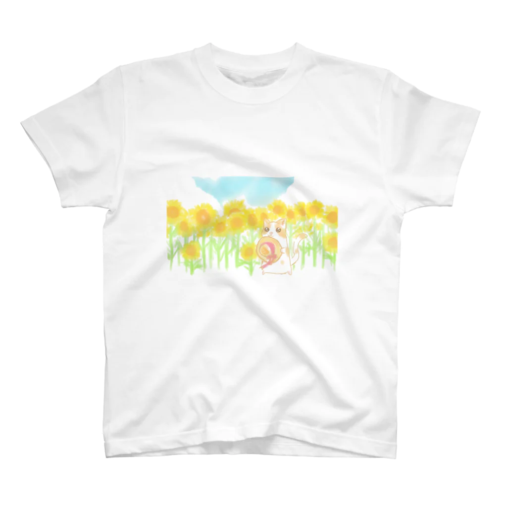 もみかのひまわりにゃんこ Regular Fit T-Shirt