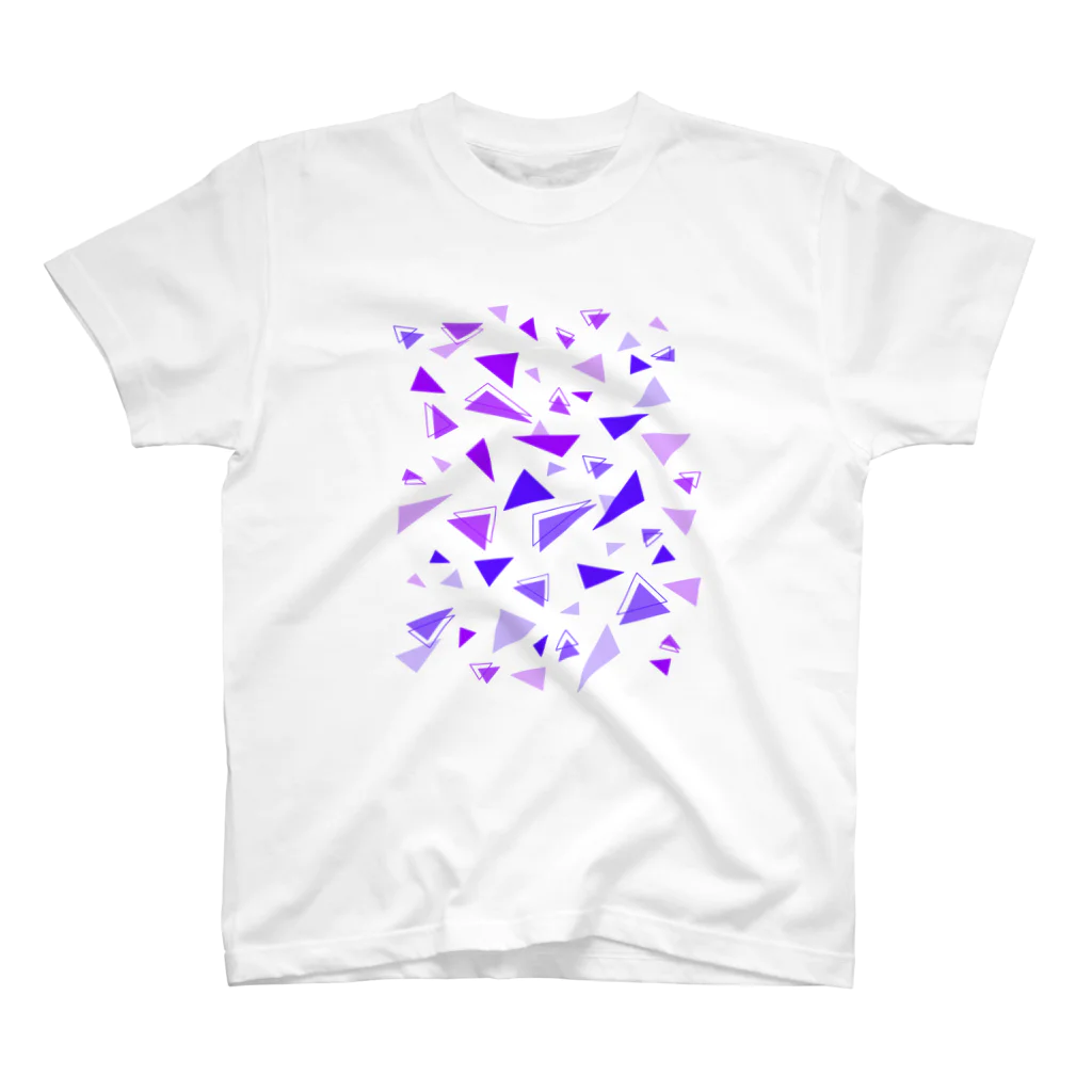 鳥の巣の△▼紫青 スタンダードTシャツ