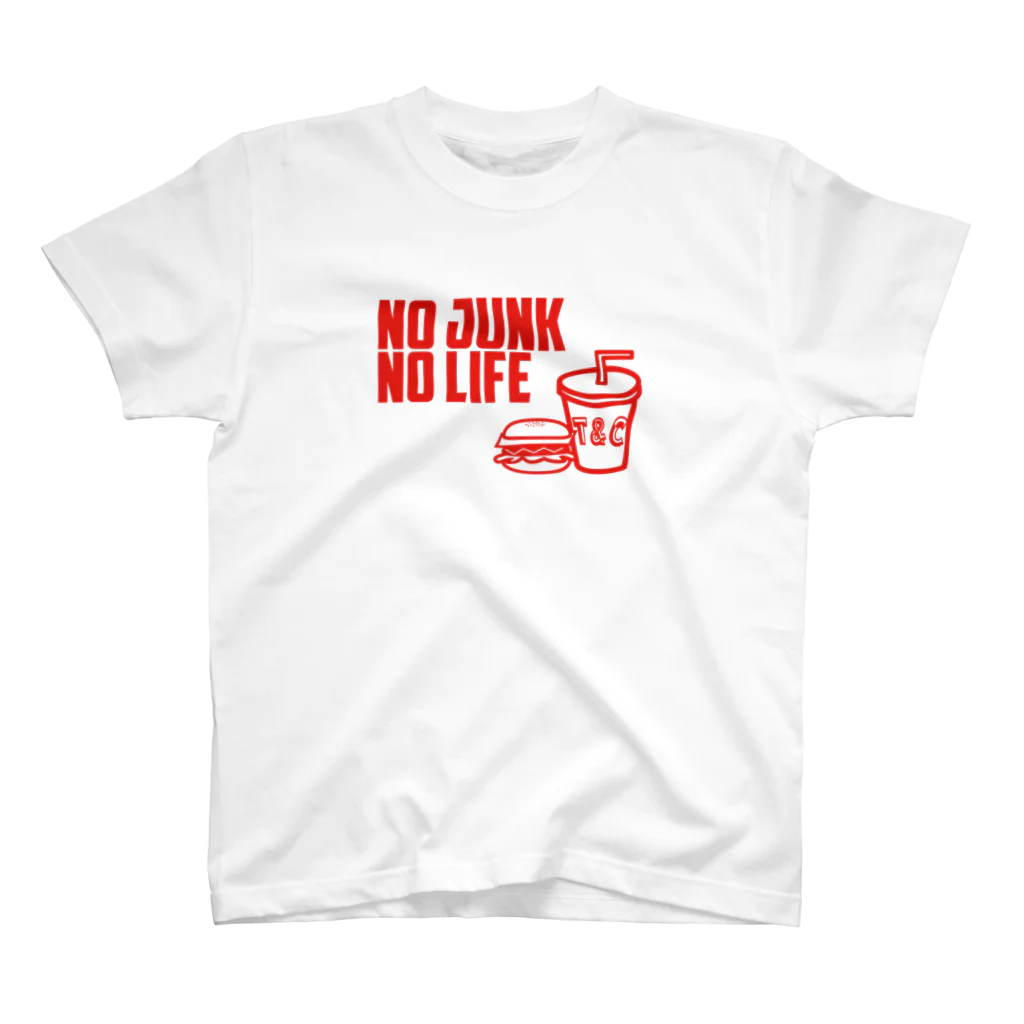 tw_and_cherryのNO JUNK NO LIFE  Regular Fit T-Shirt