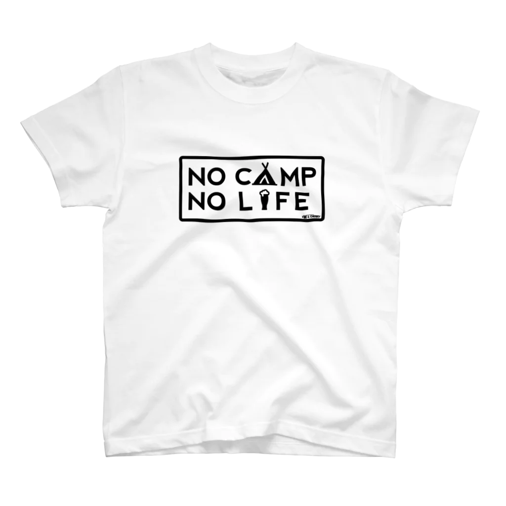 tw_and_cherryのNO CAMP NO LIFE Regular Fit T-Shirt