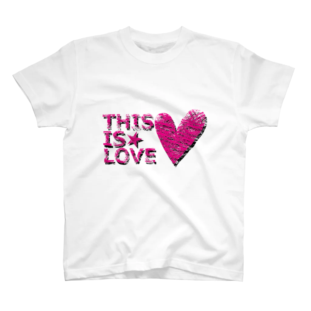 チリツモのTHIS IS LOVE Regular Fit T-Shirt