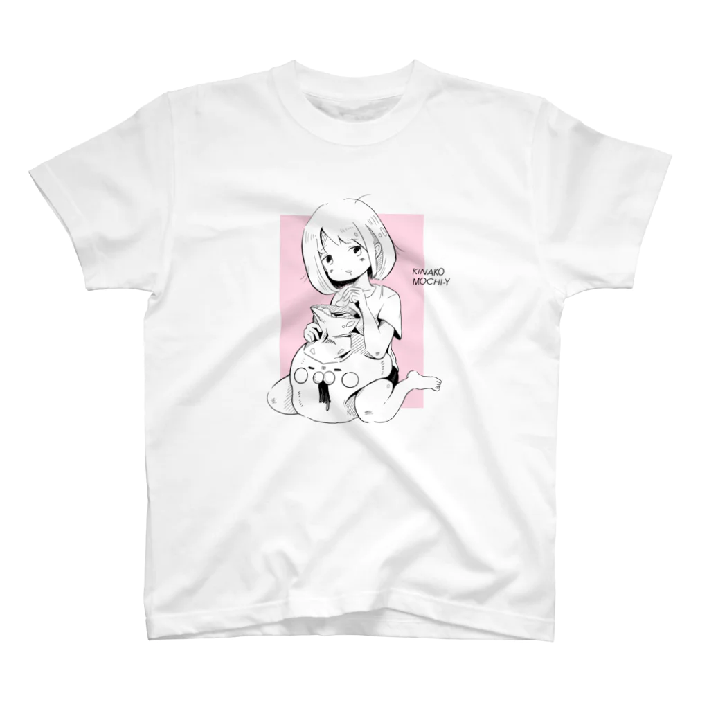 きなこもちYのお餅屋さんのきなこもちYイラスト_A_White スタンダードTシャツ