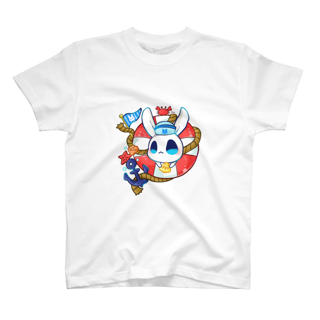 34iroenpitsuのマリンなウサギ スタンダードTシャツ