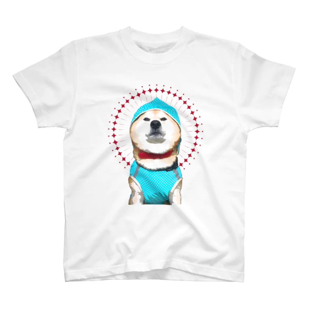 真希ナルセ（マキナル）のレインコートを自信満々に着こなす柴犬 Regular Fit T-Shirt