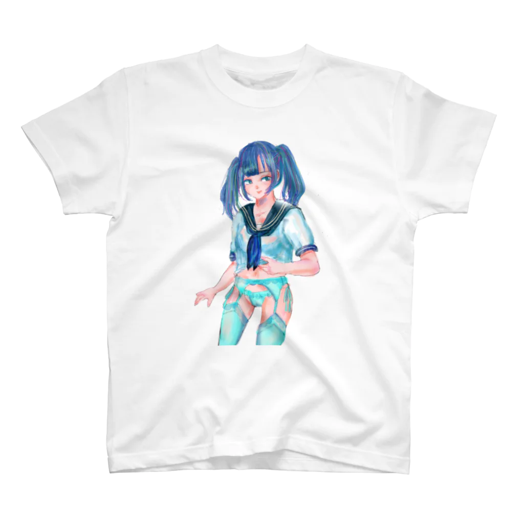 sakanatori0704のガーターベルトセーラー少女 スタンダードTシャツ