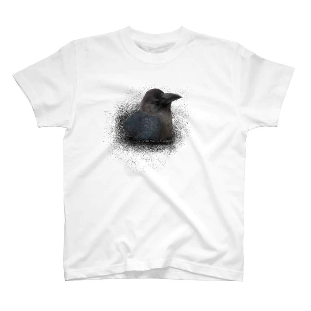 野鳥生活のハシブトガラス幼鳥（★寄付） スタンダードTシャツ