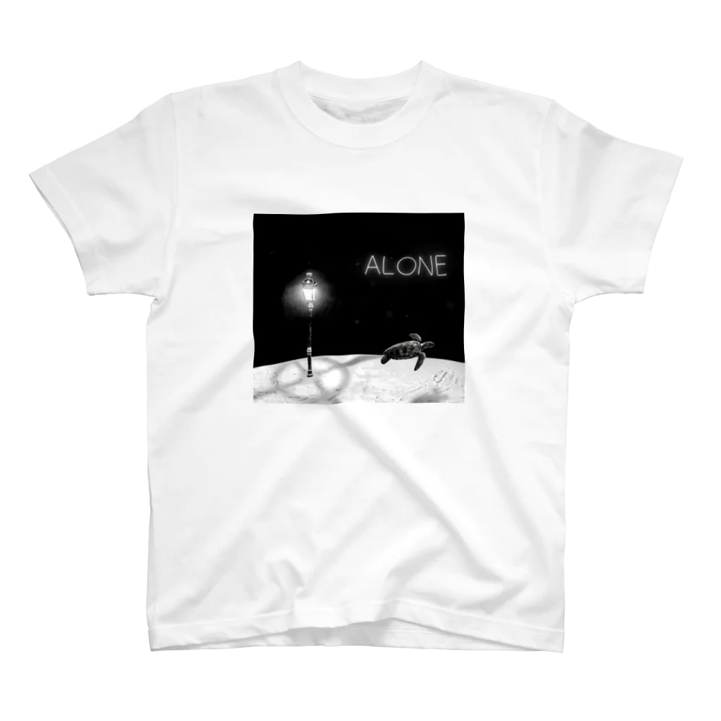 ANOTHER GLASSのALONE スタンダードTシャツ