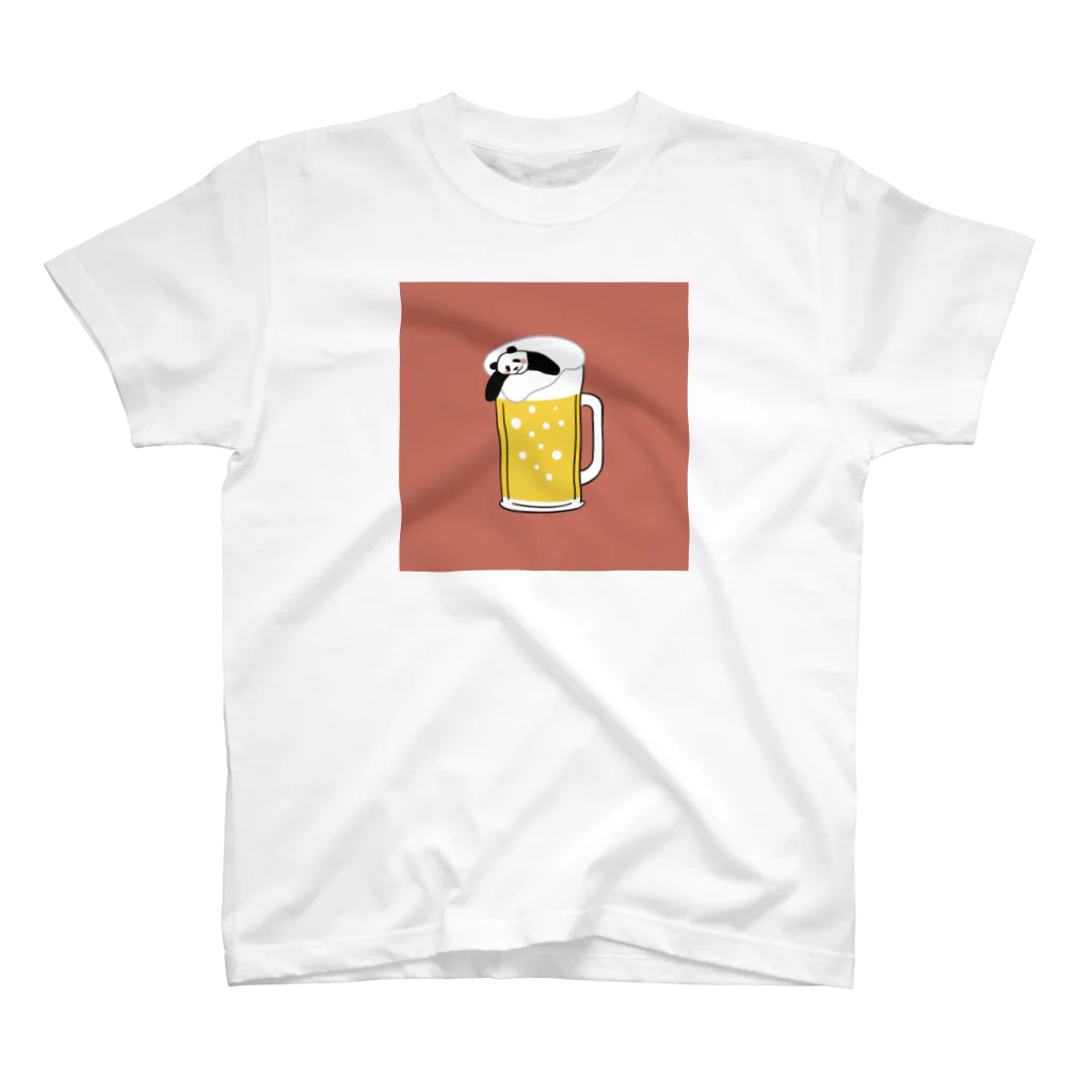 Rossi Stockの酔いどれパンダ♪ （ピンク） スタンダードTシャツ