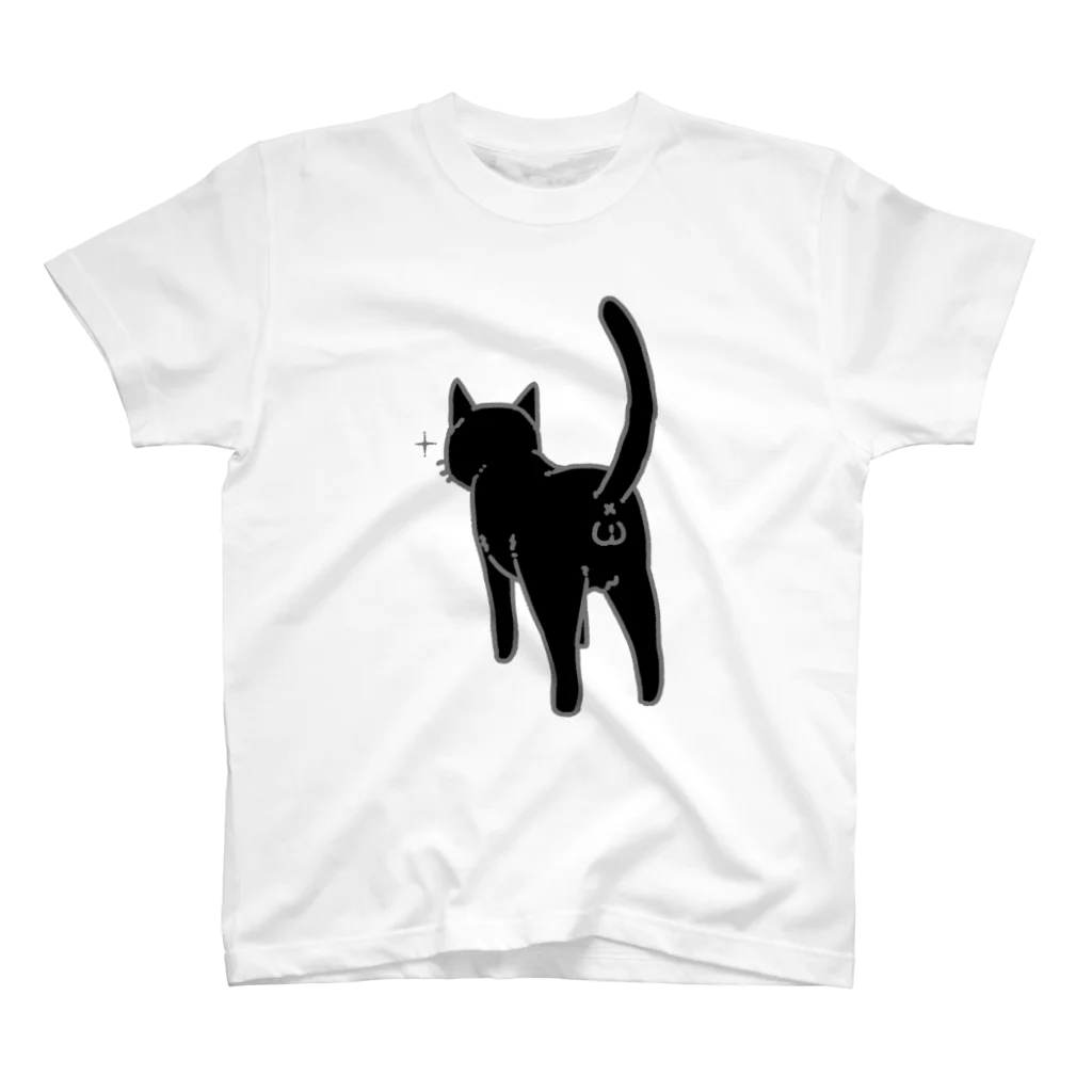 Riotoのねこけつω（黒猫） Regular Fit T-Shirt