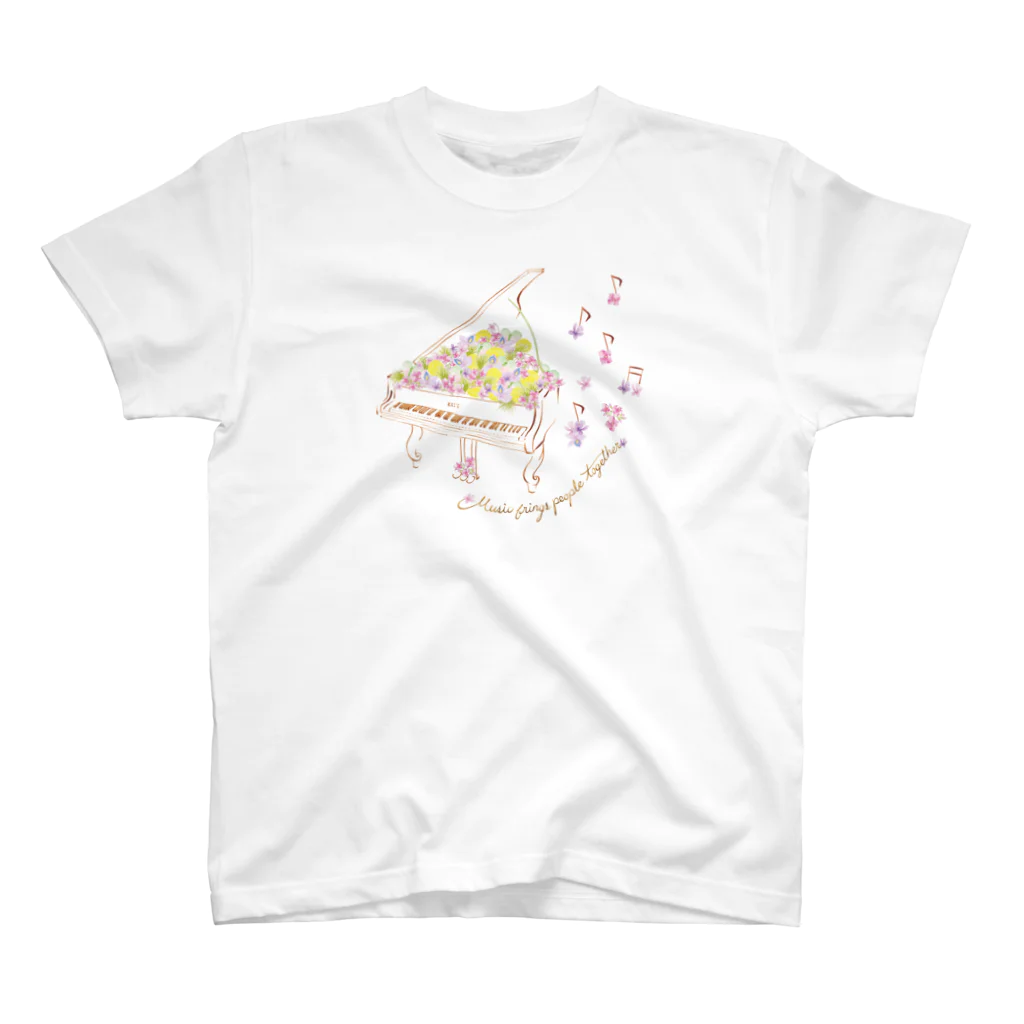 mayapatternの花の音符♪ver スタンダードTシャツ