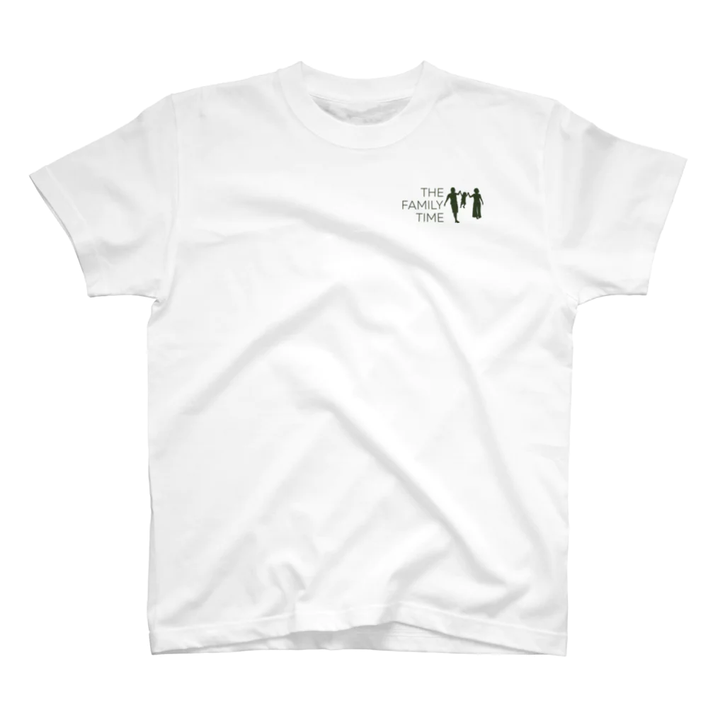 ペアTシャツ屋のシバヤさんの家族の時間(THE FAMILY TIME) 緑 Regular Fit T-Shirt