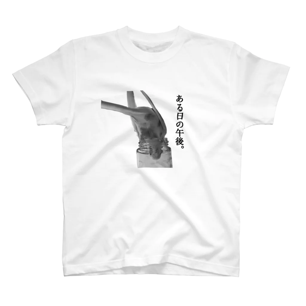 なんか屋のインコあるある その1 白黒 スタンダードTシャツ