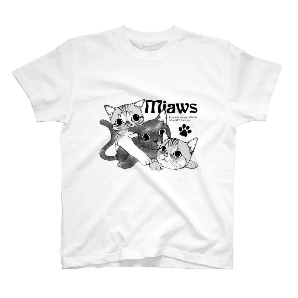 Miaws Shopの3にゃんず Regular Fit T-Shirt