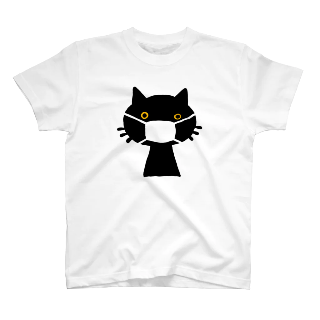 negifumiのマスク猫 スタンダードTシャツ