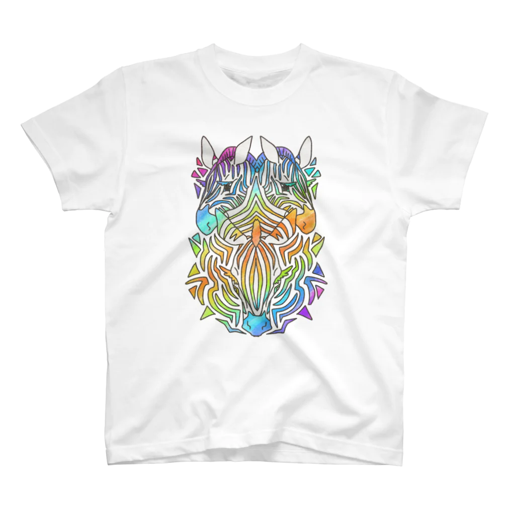 せきね まりののレインボーしまうま🦓🌈 スタンダードTシャツ