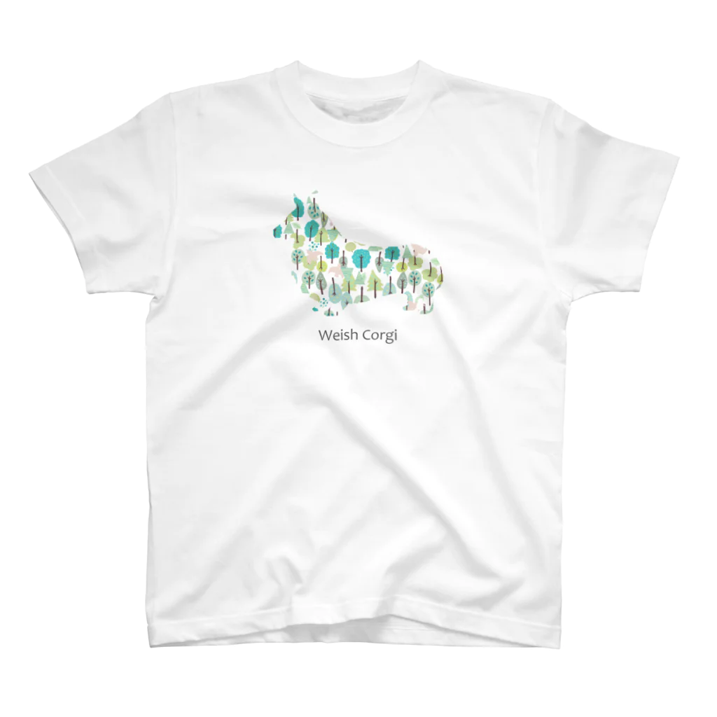 AtelierBoopの森　コーギー スタンダードTシャツ