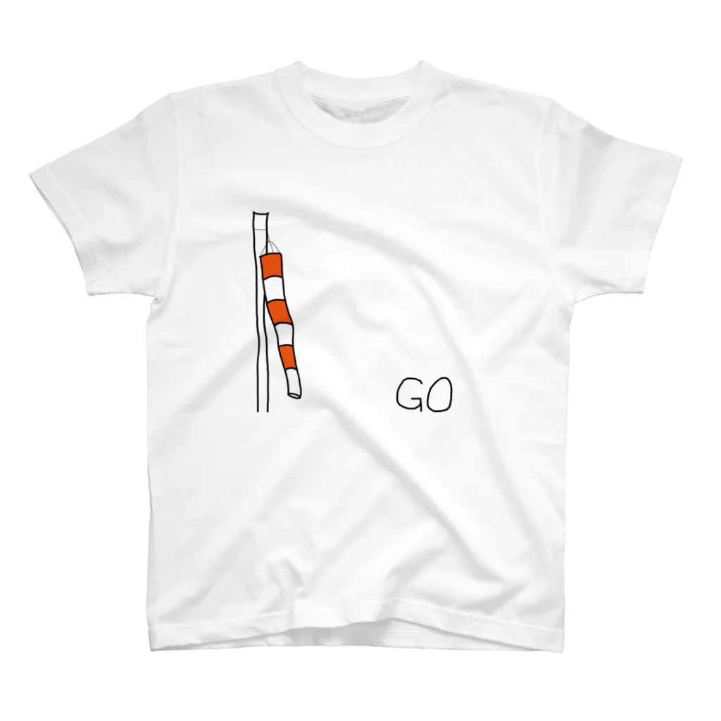 人力飛行機探訪記のGO / NOGO 両面印刷 Regular Fit T-Shirt