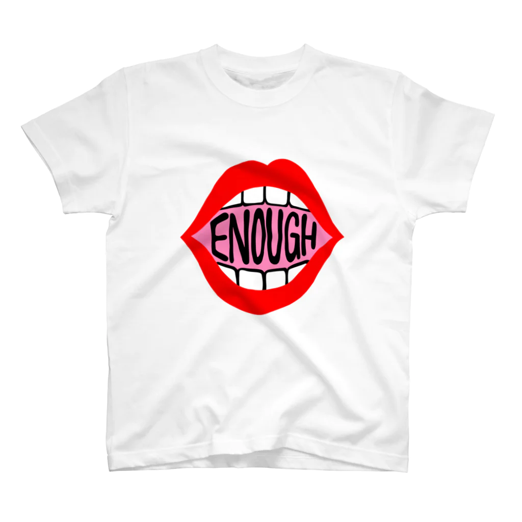 Mieko_KawasakiのENOUGH IS ENOIGH! MOUTH EDITION Regular Fit T-Shirt