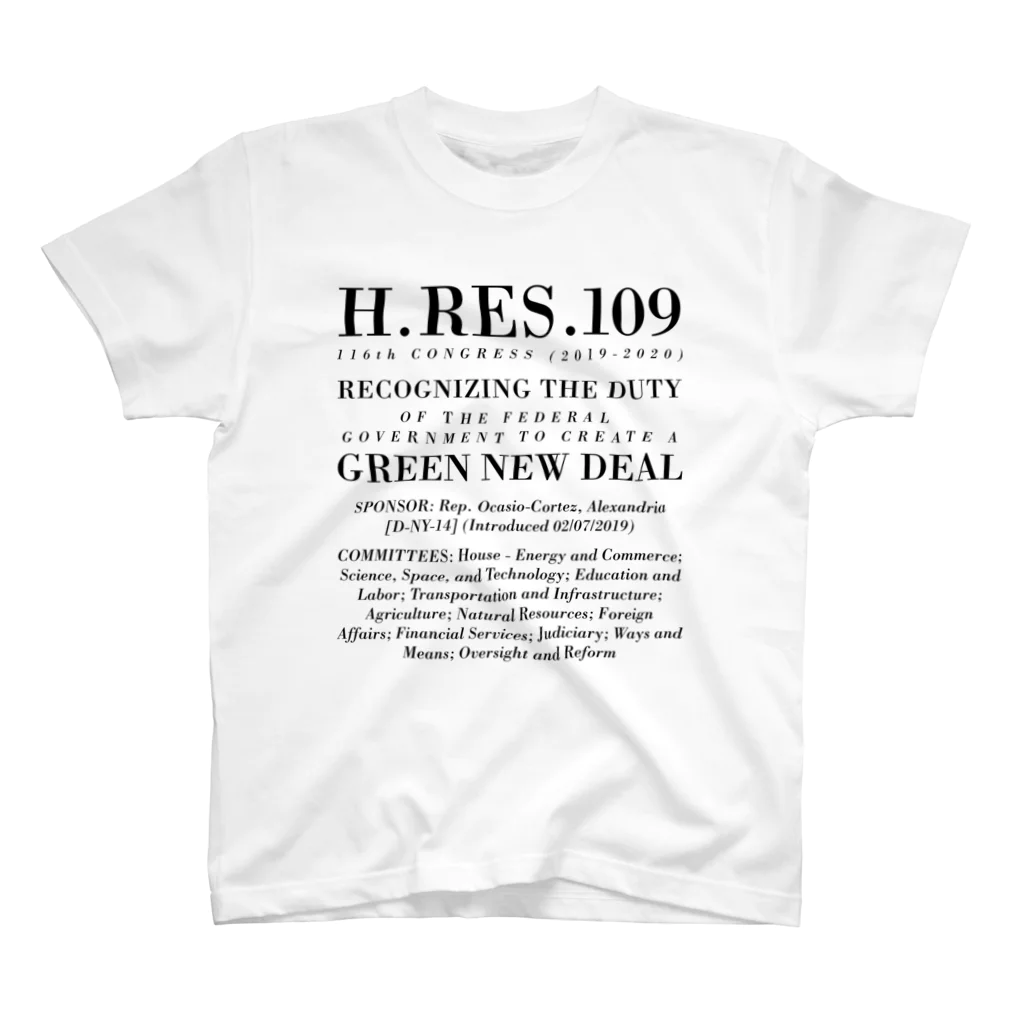 DESIGN AS ACTIVISM｜市民運動としてのデザインのグリーン・ニューディール決議案｜オーセンティックver 티셔츠