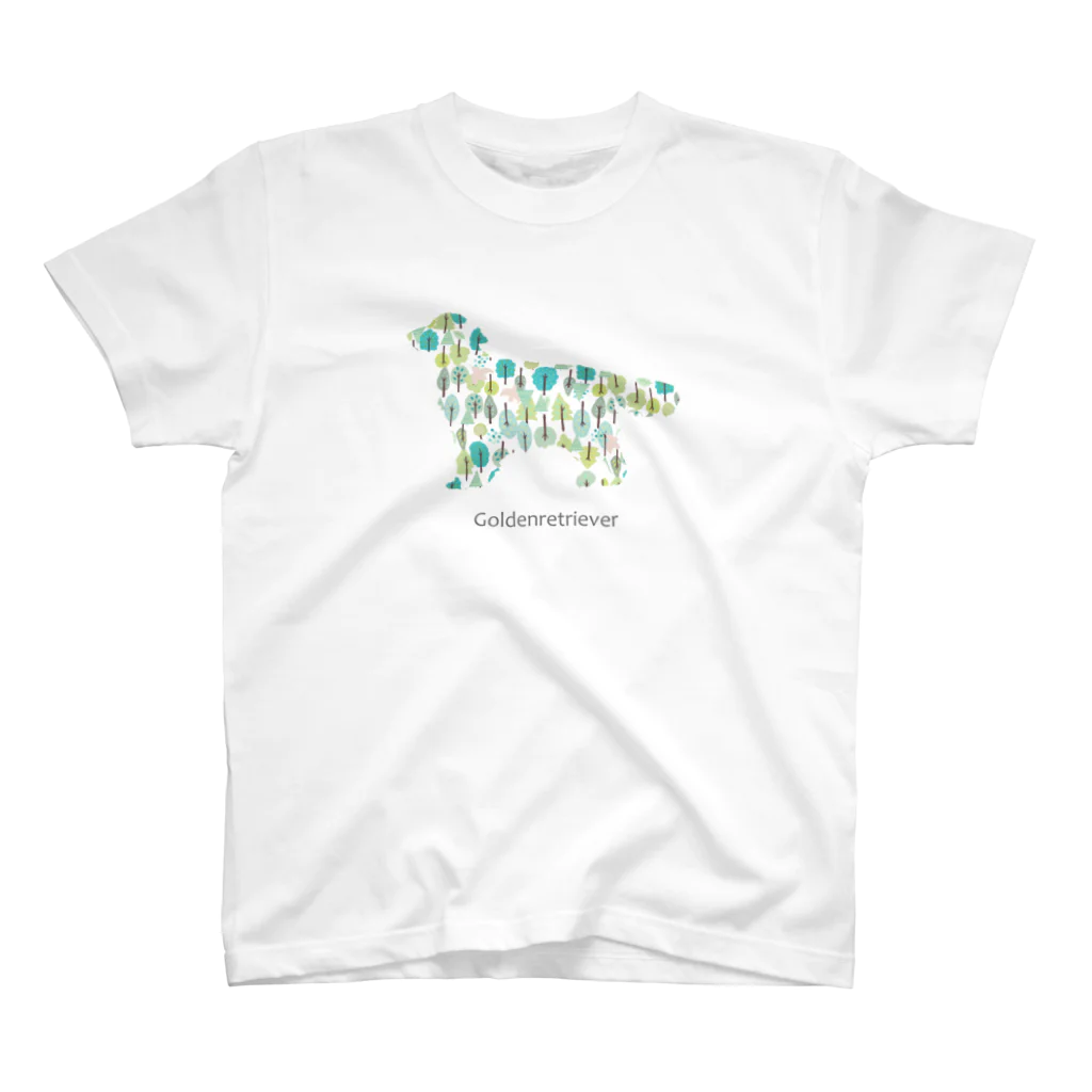 AtelierBoopの森　ゴールデンレトリバー スタンダードTシャツ