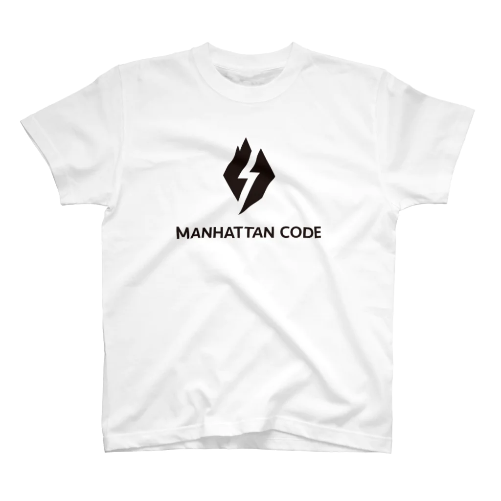 Manhattan Code inc.のMHT_LOGO - Black Regular Fit T-Shirt