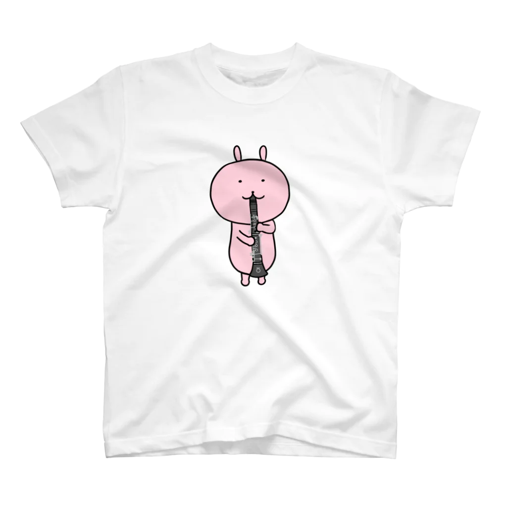 ゆずぽろの昼休みのクラリネットを吹くゆずぽろ（イラスト大） Regular Fit T-Shirt