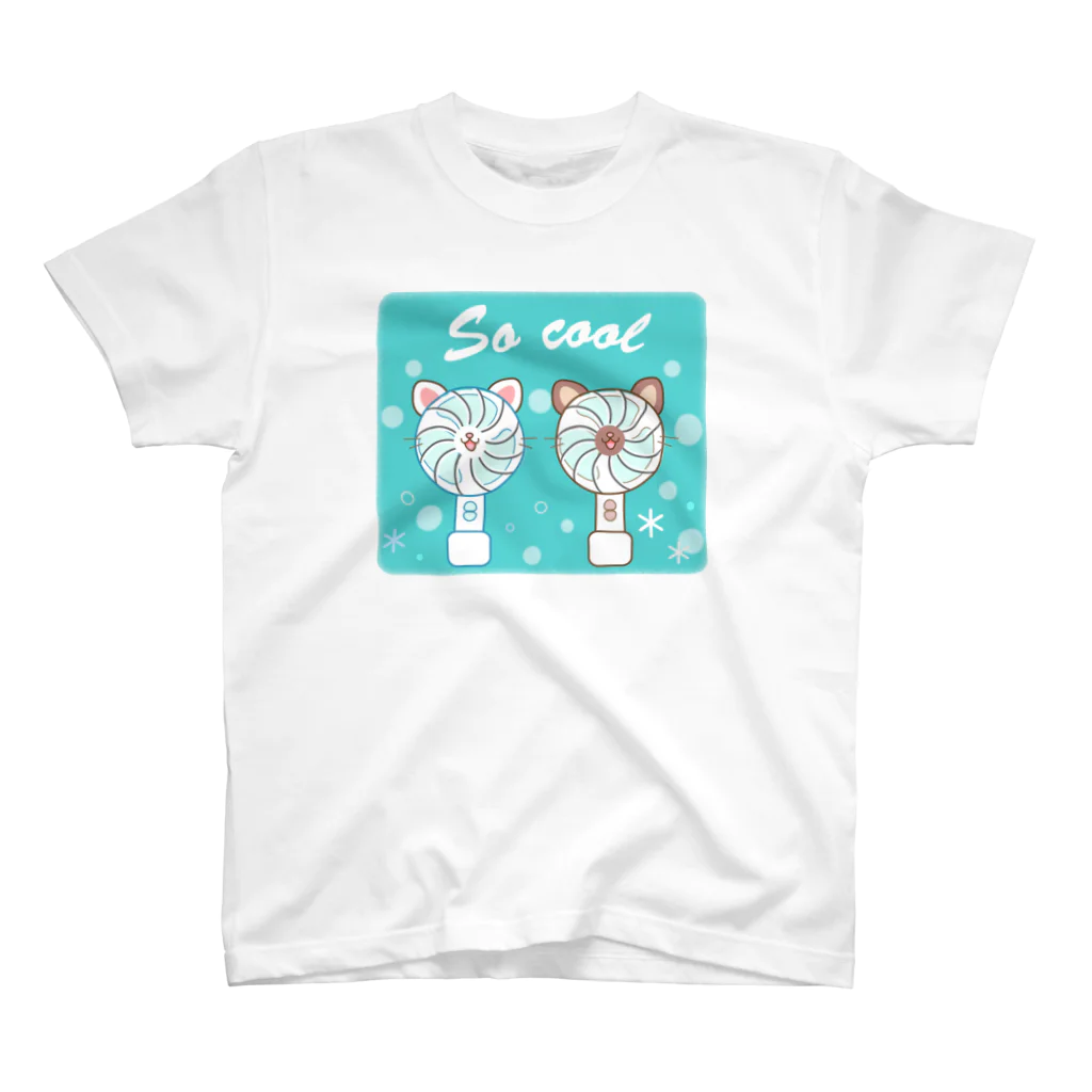 little lion house公式ショップ（大人のためのねこ）の大人のためのねこ型ポータブル扇風機 Regular Fit T-Shirt