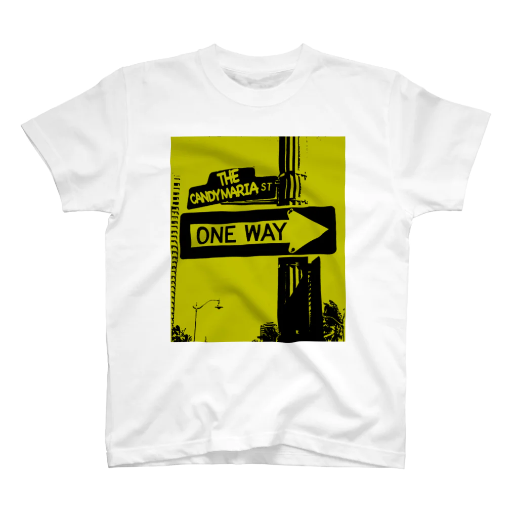 THE CANDY MARIAのOne  Way yellow スタンダードTシャツ