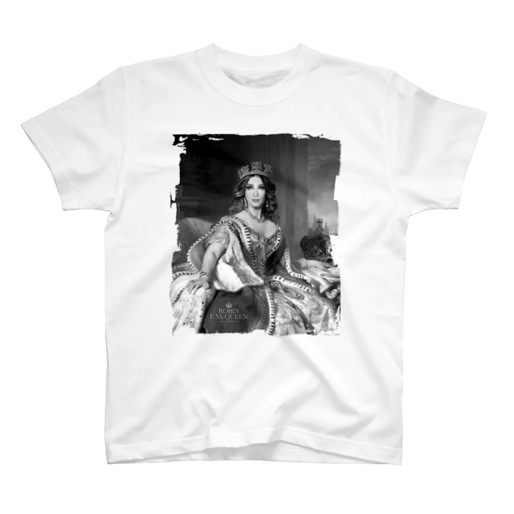 SHOP E.McQUEENのQueen V(BW) スタンダードTシャツ