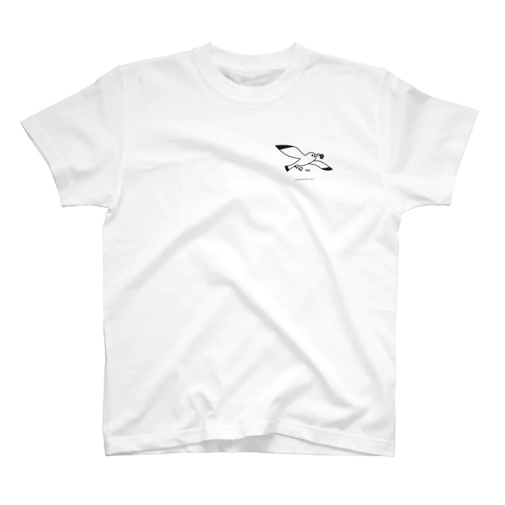 カモメロースタリ東京 Design Goods suzuri店☕️🐤の『カモメロースタリ東京』トレードマーク ワンポイントT Regular Fit T-Shirt