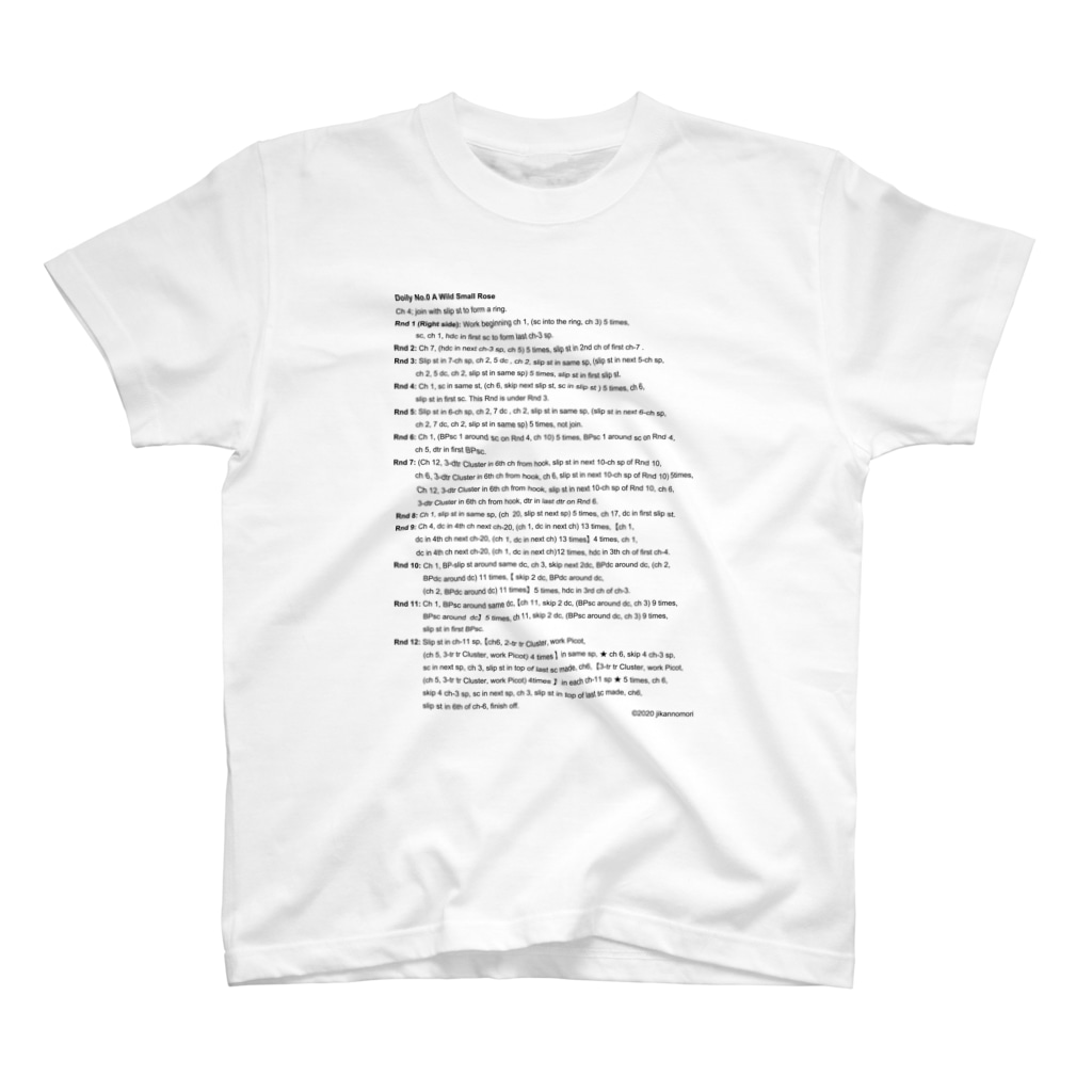 時間の森工房goodsの英文パターン Regular Fit T-Shirt