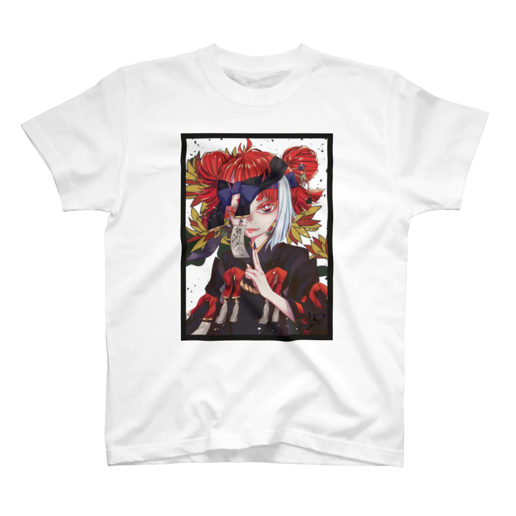 おやつマンの花札モチーフ 和風な女の子 Regular Fit T-Shirt