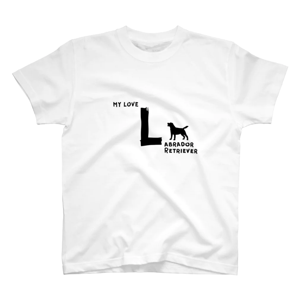 onehappinessのMY LOVE LABRADOR RETRIEVER（ラブラドールレトリバー） スタンダードTシャツ