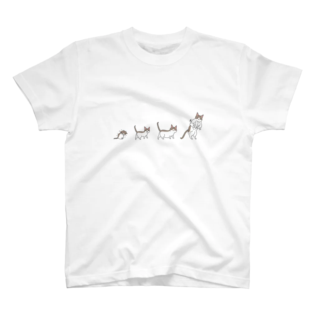 猫に救われたから猫を救うショップの進化するみーちゃん Regular Fit T-Shirt