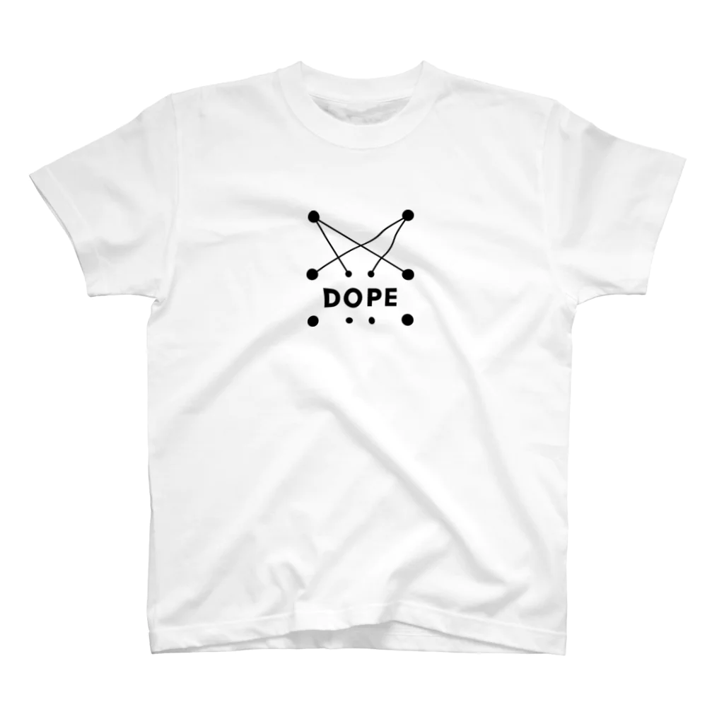 ハリジロウのPRINTED T-SHIRT 'DOPE' WHITE ハリジロウ スタンダードTシャツ