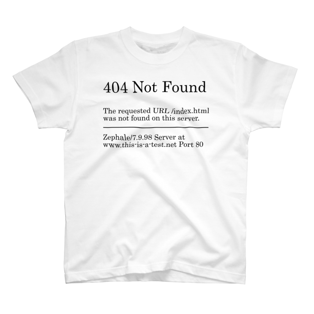 おもしろTシャツ KUSUTTOの404 Not Found Regular Fit T-Shirt