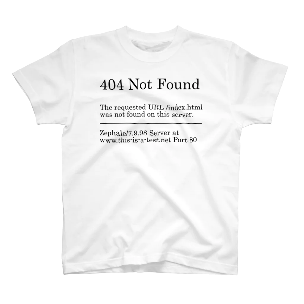 おもしろTシャツ KUSUTTOの404 Not Found Regular Fit T-Shirt