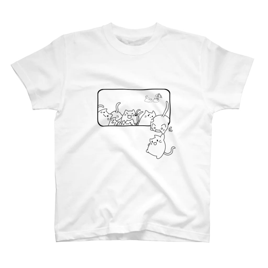 ぷぇるんの窓のにゃんこ達 スタンダードTシャツ