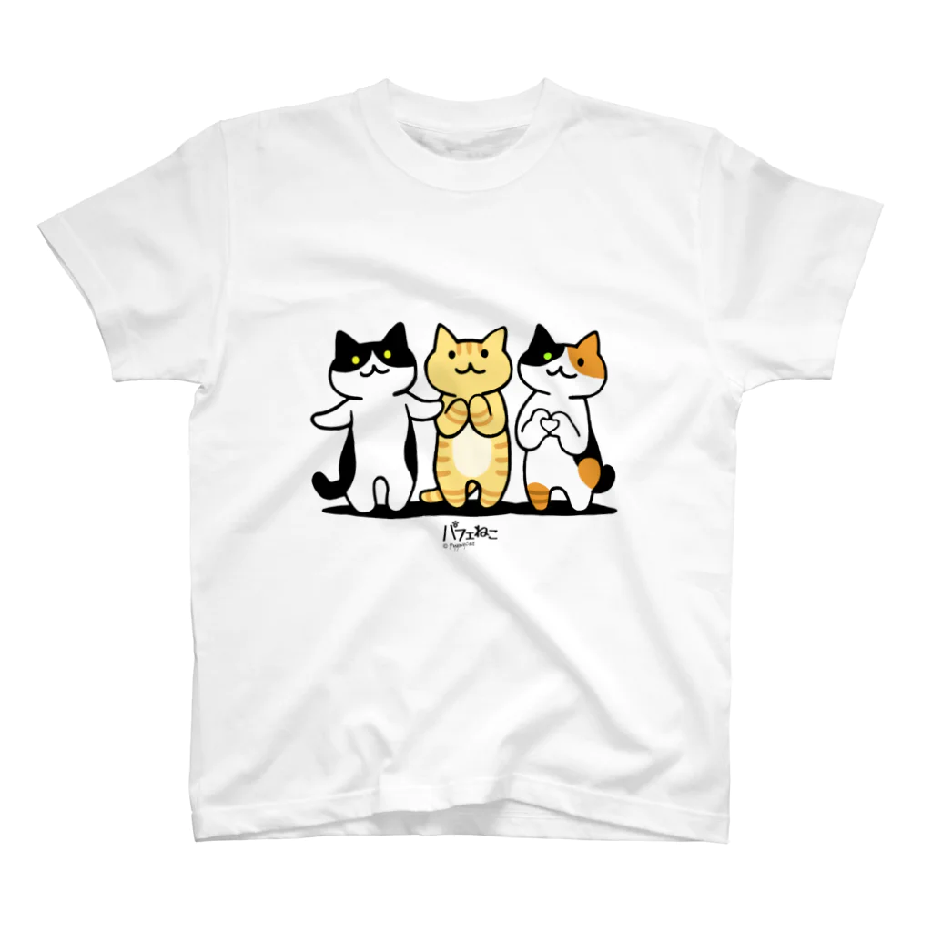 PygmyCat　suzuri店の癒してあげ隊（白フチver） Regular Fit T-Shirt