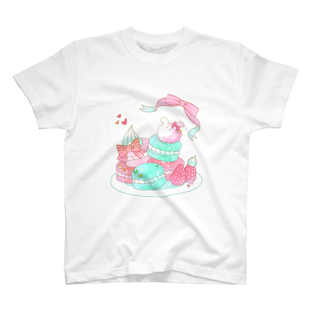 a0のうさぎマカロン スタンダードTシャツ