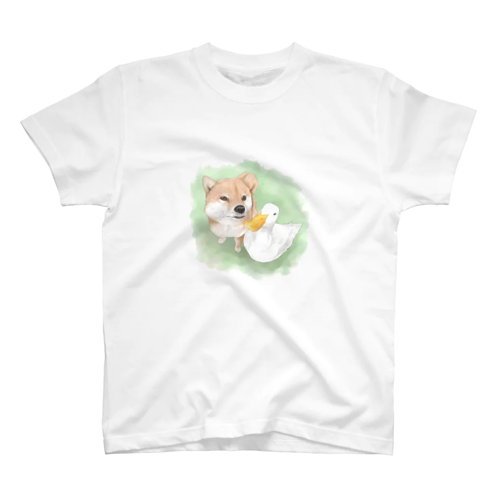 カモの端のヒメちゃん＆トノちゃん Regular Fit T-Shirt