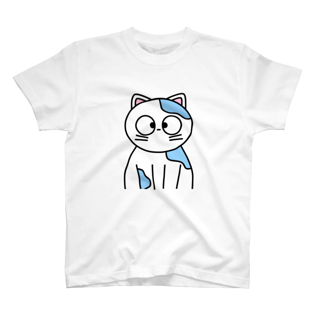 ak_chan1018のこっちむいてにゃん(青 スタンダードTシャツ