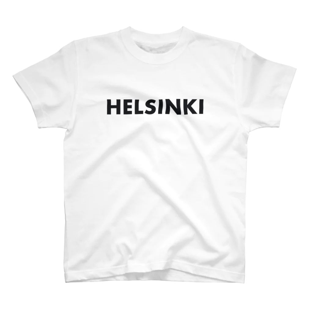 週末北欧部のど直球ヘルシンキ (黒) Regular Fit T-Shirt