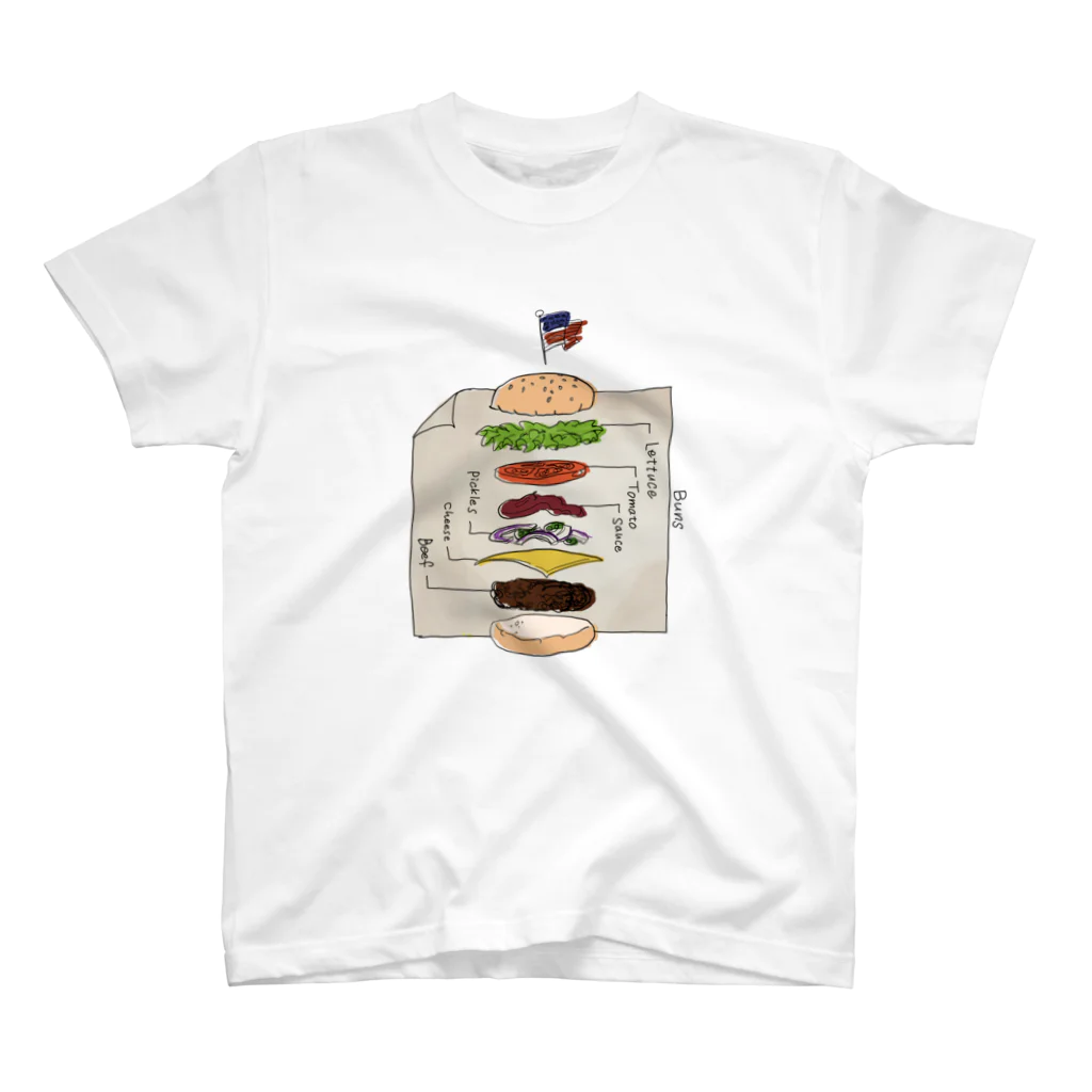 TPWのチーズバーガー スタンダードTシャツ