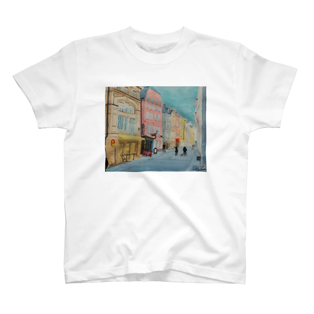 金木犀のストックホルムの路地裏 スタンダードTシャツ