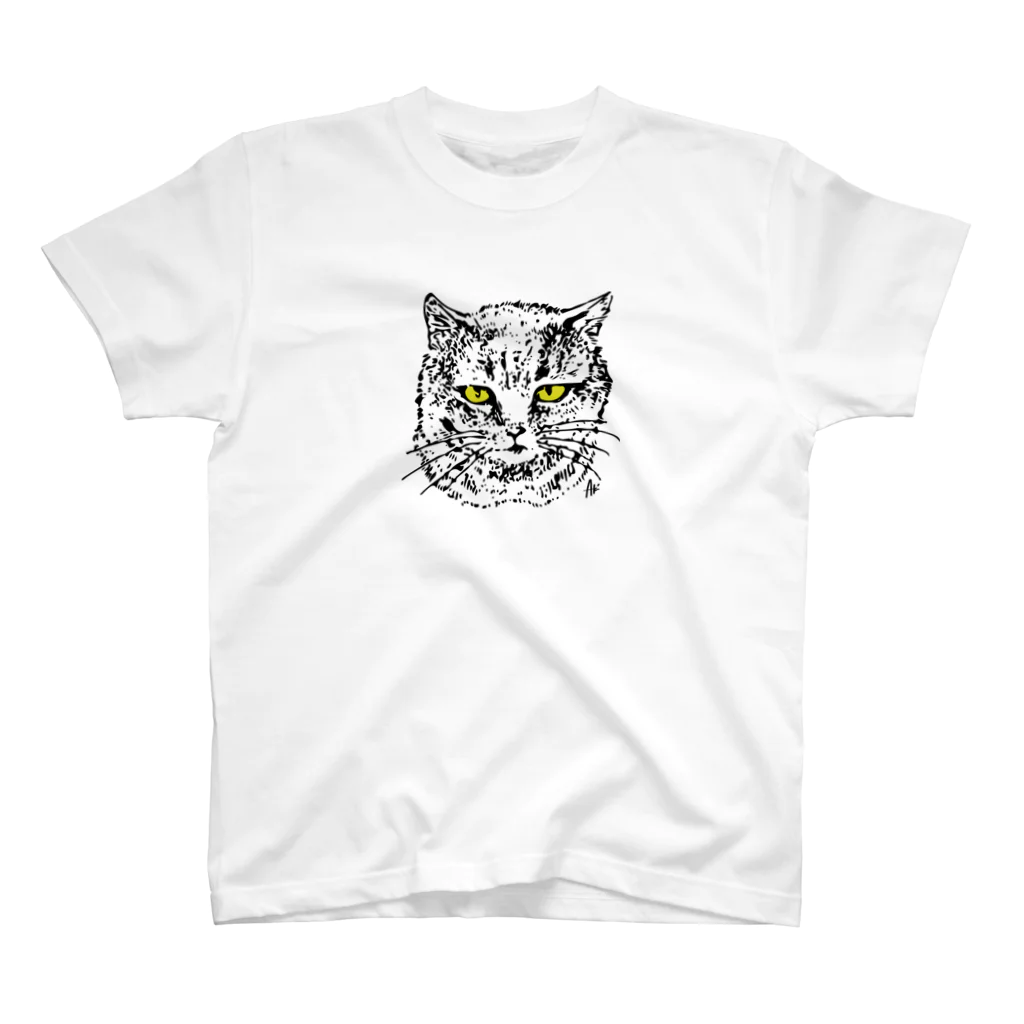 near-oneのグレーねこのいちごちゃん スタンダードTシャツ