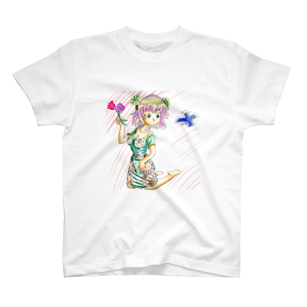 hujiyamakenjiのお花ガール スタンダードTシャツ