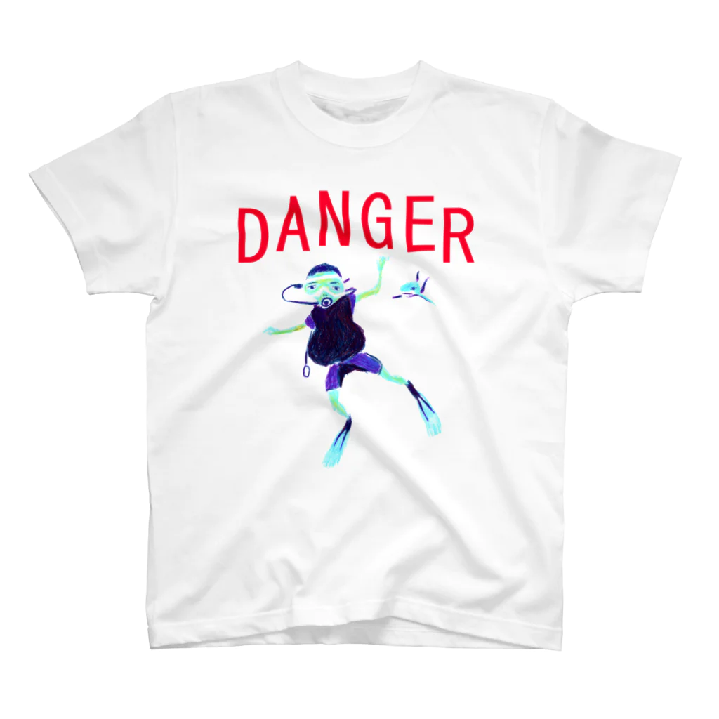 NIKORASU GOのユーモアデザイン「DANGER」 スタンダードTシャツ