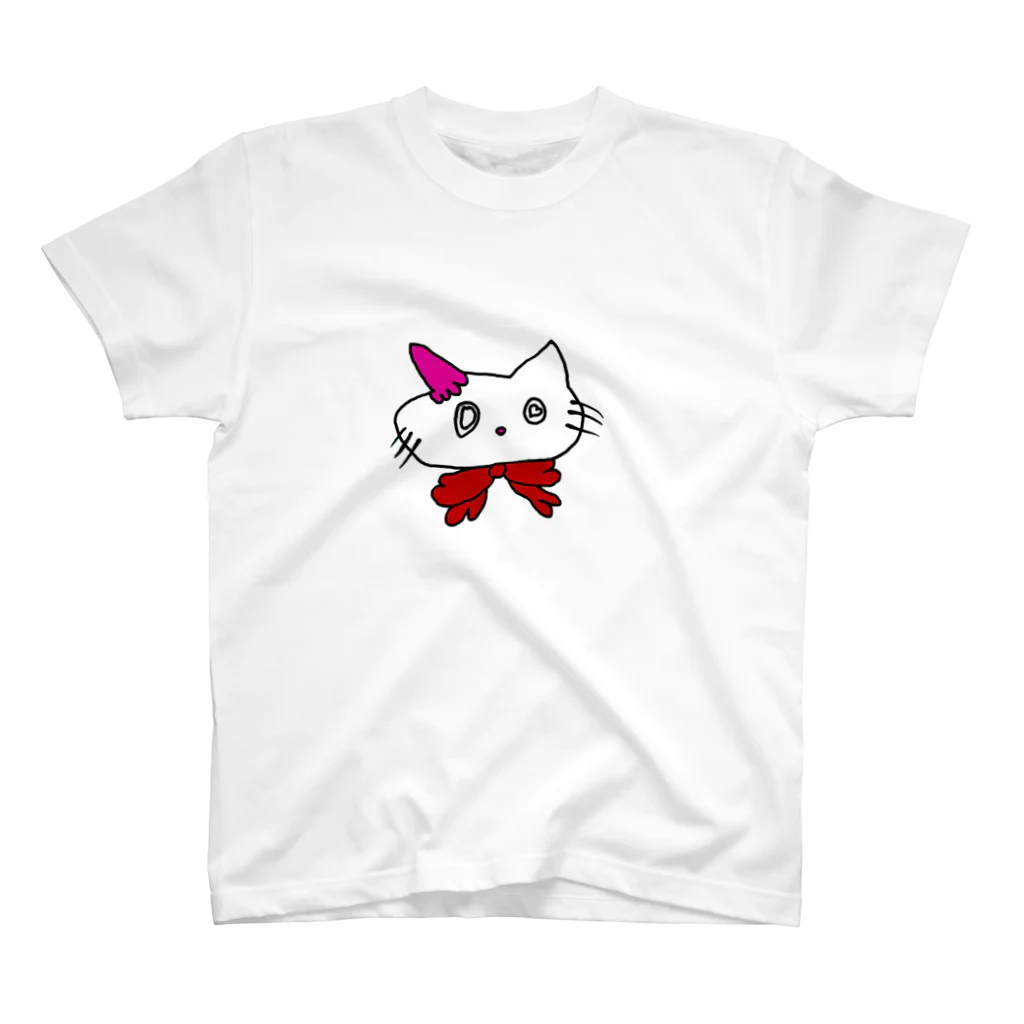 බෝංචි පැළෑටිのリボン猫 Regular Fit T-Shirt